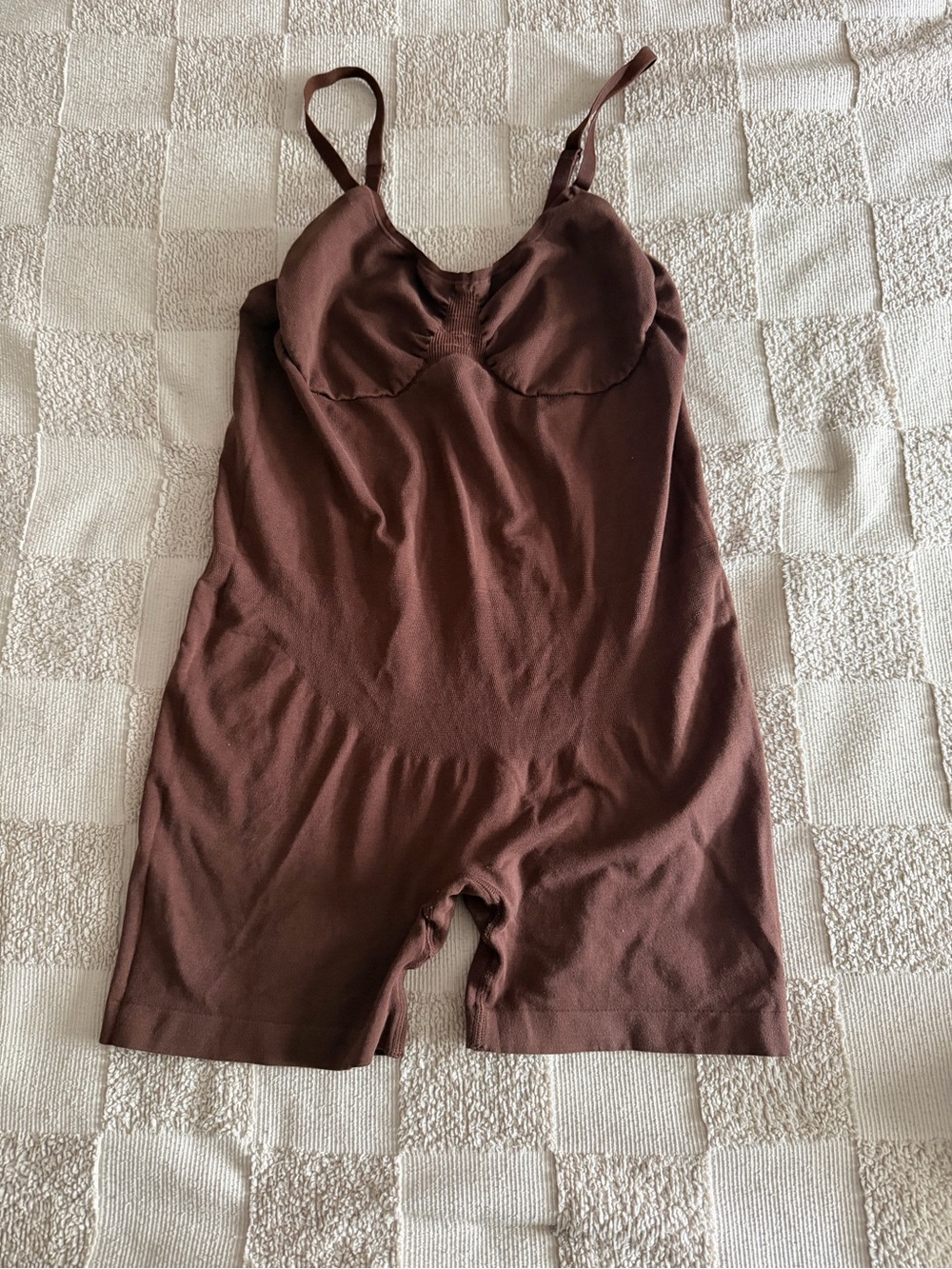 Yitty Shaping Bodysuit Shorts Brown XL Seamless Sculpting Shapewear